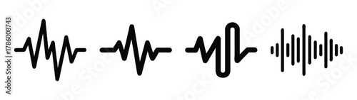 Sound wave frequency diagram vector illustration for audio signal processing and analysis design