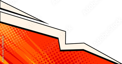 Comic Book Style Corner with Halftone Effect