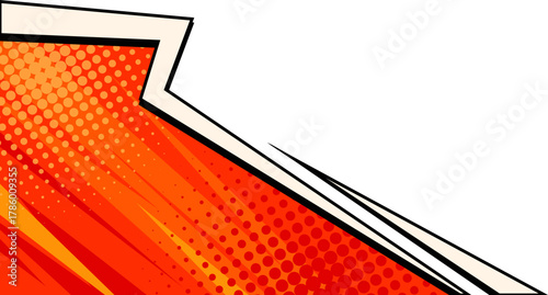 Comic Book Style Corner with Halftone Effect