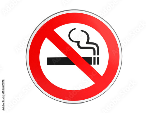 Rauchfrei Schild isoliert auf weißem Hintergrund, Freisteller, Symbol für Nichtraucherbereich