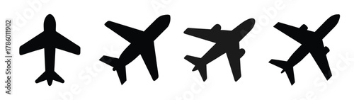 Silhouette airplane vector art flying airplane illustration airplane icon airplane design airplane clipart