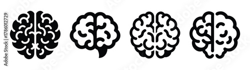 Brain vector illustration set for medical, science, and education projects and designs use
