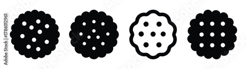 Black and white abstract pine cone illustration vector graphic design nature element silhouette art