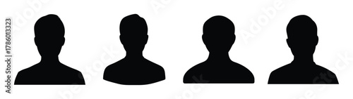 Four black spatula silhouette vector illustration cooking kitchen utensil tool design element graphic resource