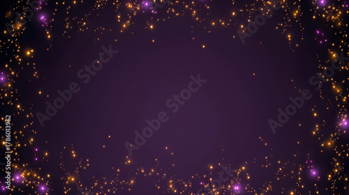 A vibrant cosmic background filled with glowing stars in purple tones, ideal for creative projects and digital art