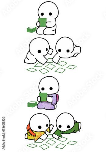 OC plays karuta, OC reads karuta