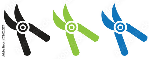 Pruning Shears icon vector set, pruning shears vector in trendy flat style illustration isolated on white background.