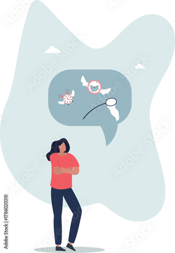 Lack of time or running out of time, countdown for work project deadline or time is valuable thing in life concept.life and employment of people.