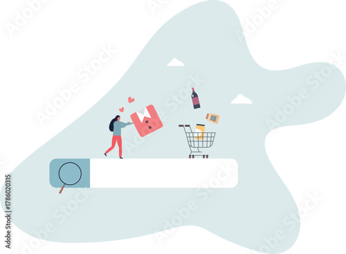 SEO, Search Engine Optimization, customer search online and buy from website, conversion rate concept.life and employment of people.