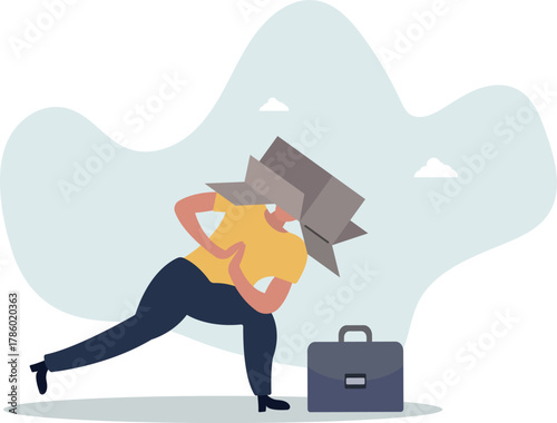 Business failure, work mistake or misfortune and unlucky, bankruptcy or fail entrepreneur concept.life and employment of people.