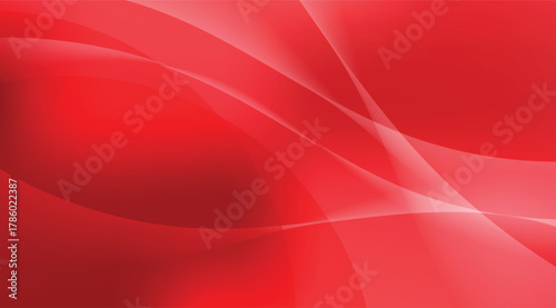 Abstract swirls of scarlet and ruby tones softly blend with crisp, curved, white lines, creating an elegant and flowing modern design on this deep red gradient background