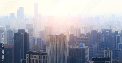 Canvas Print Asian China Shanghai Urban Architecture Complex