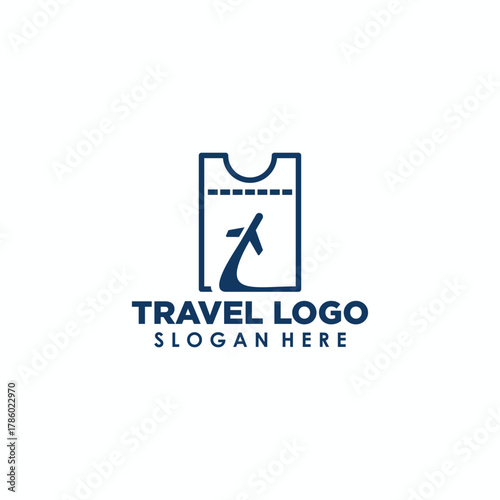flight tickets logo concept, travel logo icon design template