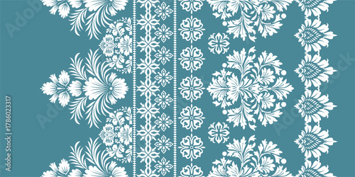 Ethnic Motifs Ikat floral paisley embroidery floral. ikat Saree Sarong oriental pattern traditional.Ikat embroidery style abstract embroidery design for texture,fabric,clothing,wrapping,decoration	