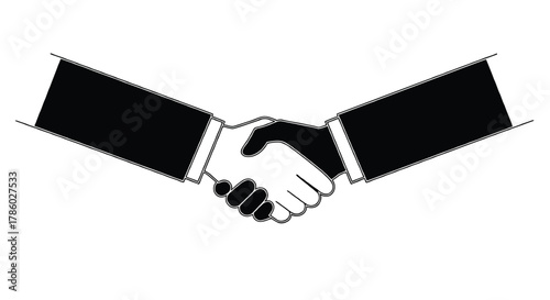 Two hands in a firm handshake symbolizing agreement partnership and successful business deal