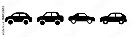 Black car vector illustration for transportation design and automotive industry projects and graphics use