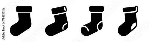 Find warm winter socks vector image black and white socks for christmas holiday season vector art