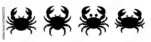 Crawfish silhouette vector art: seafood illustration, crustacean graphic, crawdad design clip art