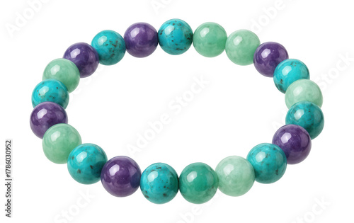 Beaded bracelet featuring semi-precious stone details.