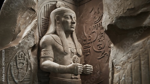 Mesopotamian gods Ea Enki divine wisdom magic ancient Sumerian deities temple mystical scene sacred symbols throne ceremonial robes intricate carvings sacred artifacts majestic detailed illustration