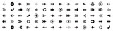 Arrow icon set. arrow. Arrows big black set icons. Modern simple arrows. cursor. different arrow signs. Black direction pointer. Arrow set. Vector illustration set