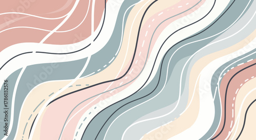 Colorful Fluid Shapes Blending Seamlessly in a Contemporary Abstract Background Full of Energy