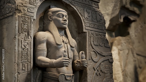 Mesopotamian gods Ea Enki divine wisdom magic ancient Sumerian deities temple mystical scene sacred symbols throne ceremonial robes intricate carvings sacred artifacts majestic detailed illustration