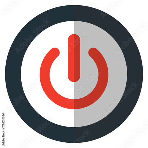 Power button icon isolated on white background.