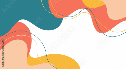 Abstract wave vector abstract background flat design
