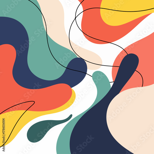 Vector hand drawn minimal background design.	