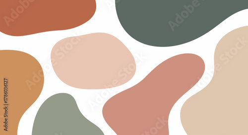 Baby shower invitation, Abstract minimalist natural hand drawn background vector illustration 