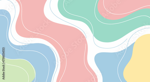 Baby shower invitation, Abstract minimalist natural hand drawn background vector illustration 