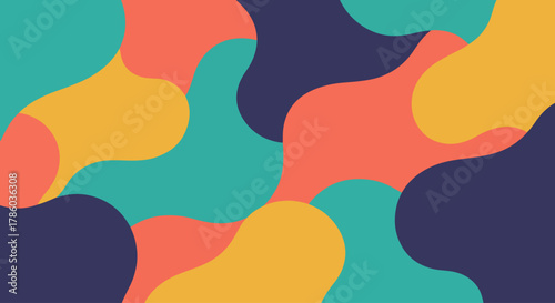 Abstract wavy backgrounds. Hand drawn various shapes and doodle objects