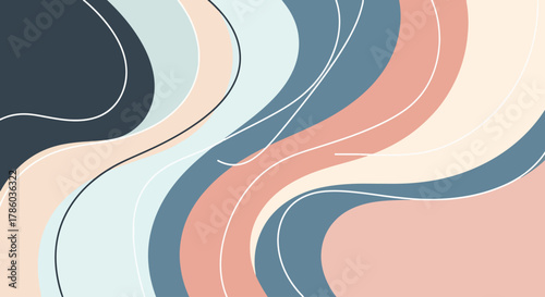 Abstract background vector illustration with Hand drawn various shapes and doodle objects. Pastel colors. Eps10