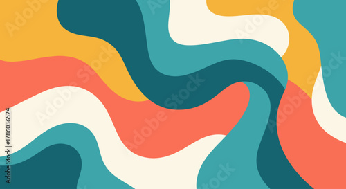 Hand drawn abstract shapes background