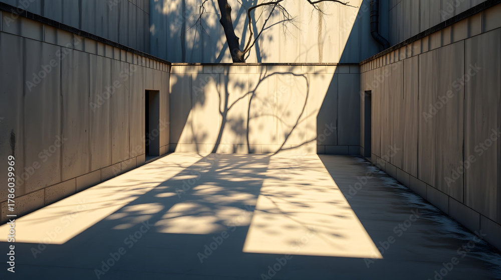 Fototapeta premium Brutalist Courtyard