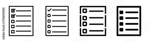 Checklist vector design with check marks and boxes for task management and planning concept idea