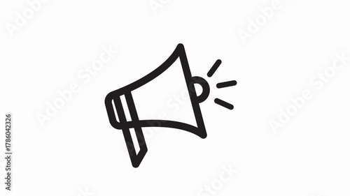 megaphone  icon animation illustration simple 