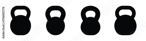 Download black kettlebell silhouette vector illustration for fitness and strength training graphics