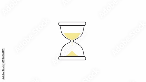 Hourglass animated icon. Video clip with alpha channel.