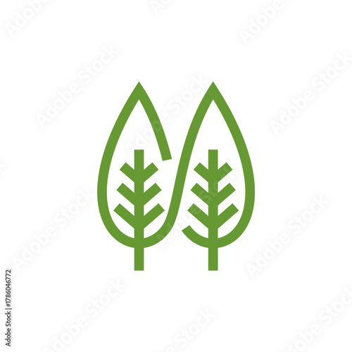 Eco Infinity Trees Logo Template.
A minimalist green tree logo forming an infinity shape, symbolizing unity, growth, and sustainability.