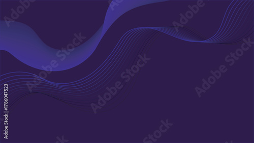 Dark deep purple abstract background with smooth, flowing digital waves.