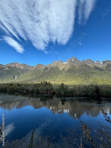 mountain lake reflection