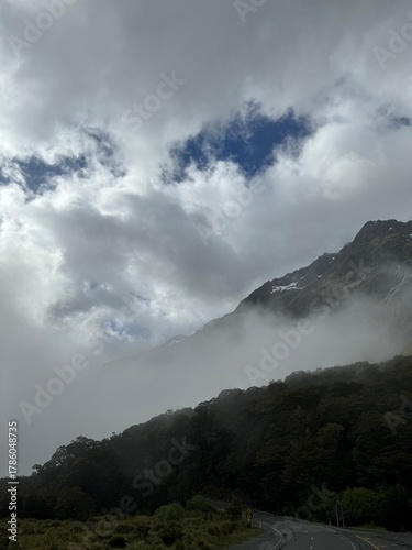 storm clouds over the mountains
