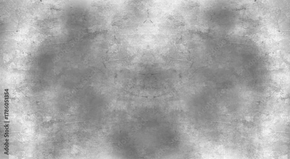 Fototapeta premium Illustration of symmetrical grey grunge texture with blurred edges isolated on transparent background