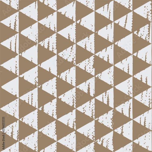 Wallpaper Mural Shabby chic geometric pattern with alternating white and beige triangles in continuous isometric layout for Scandinavian interiors Torontodigital.ca