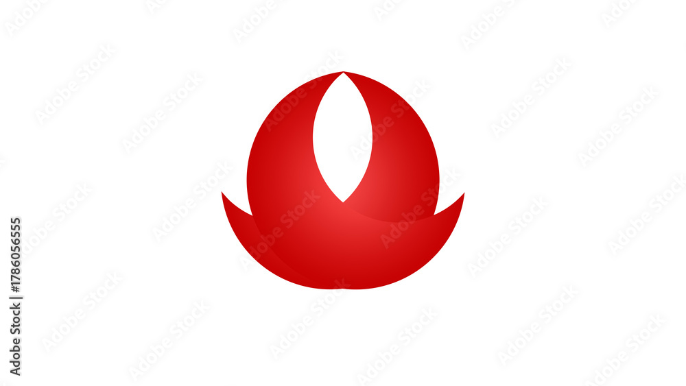 Fototapeta premium Red logo isolated on white background