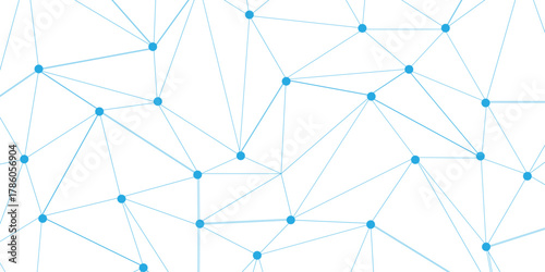Technology abstract white digital background of connected dot with blue line .many squares and rectangle shapes .Internet connection network high digital technology with connecting points and dots