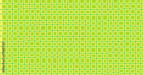 Vector Background with Abstract School Texture. Groovy Wavy Seamless Pattern of Checkered Notebook Paper
