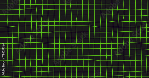 Vector Background with Abstract School Texture. Groovy Wavy Seamless Pattern of Checkered Notebook Paper